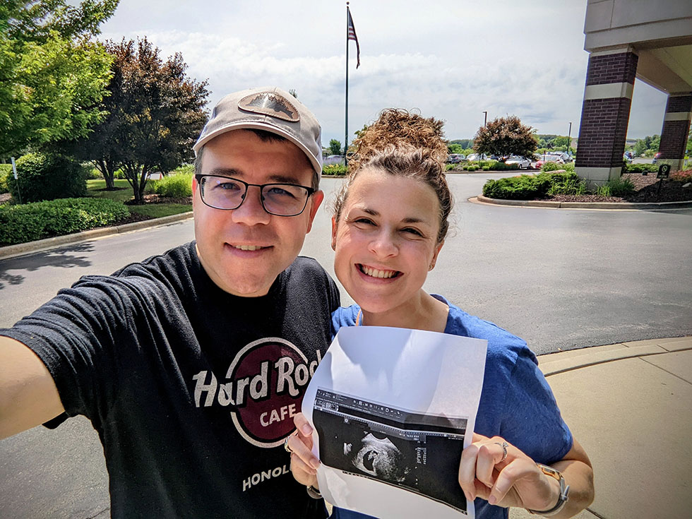 Kristin & Brent holding first ultrasound